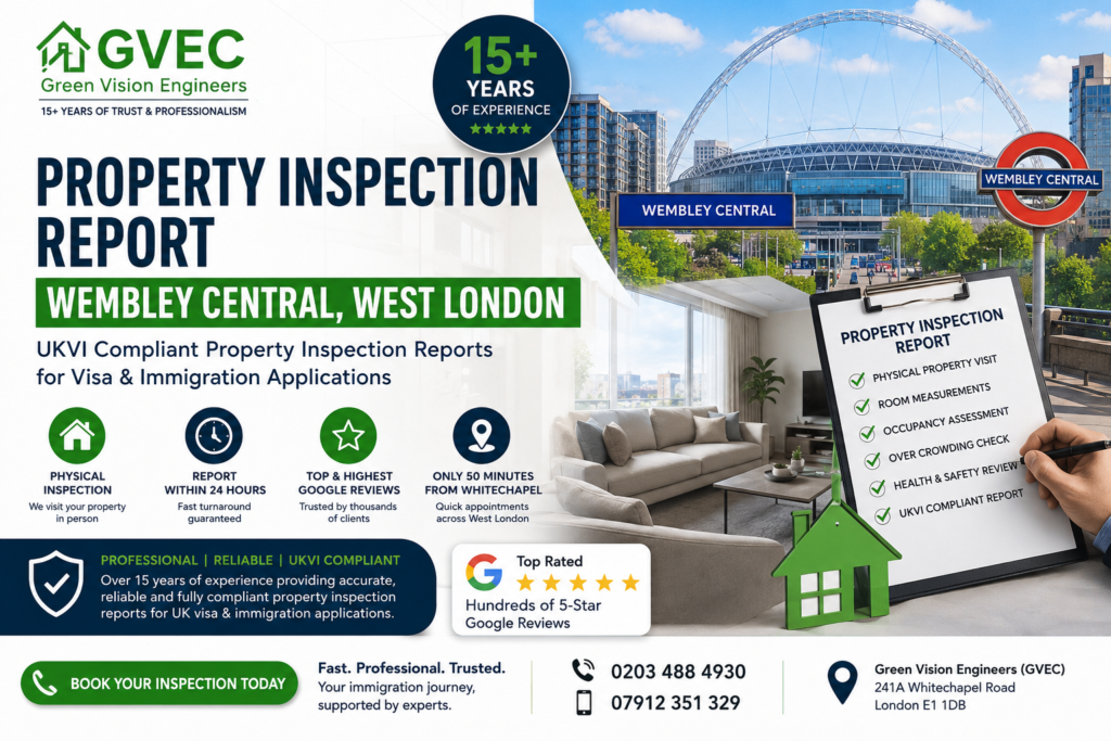 Property Inspection Report Wembley Central, West London